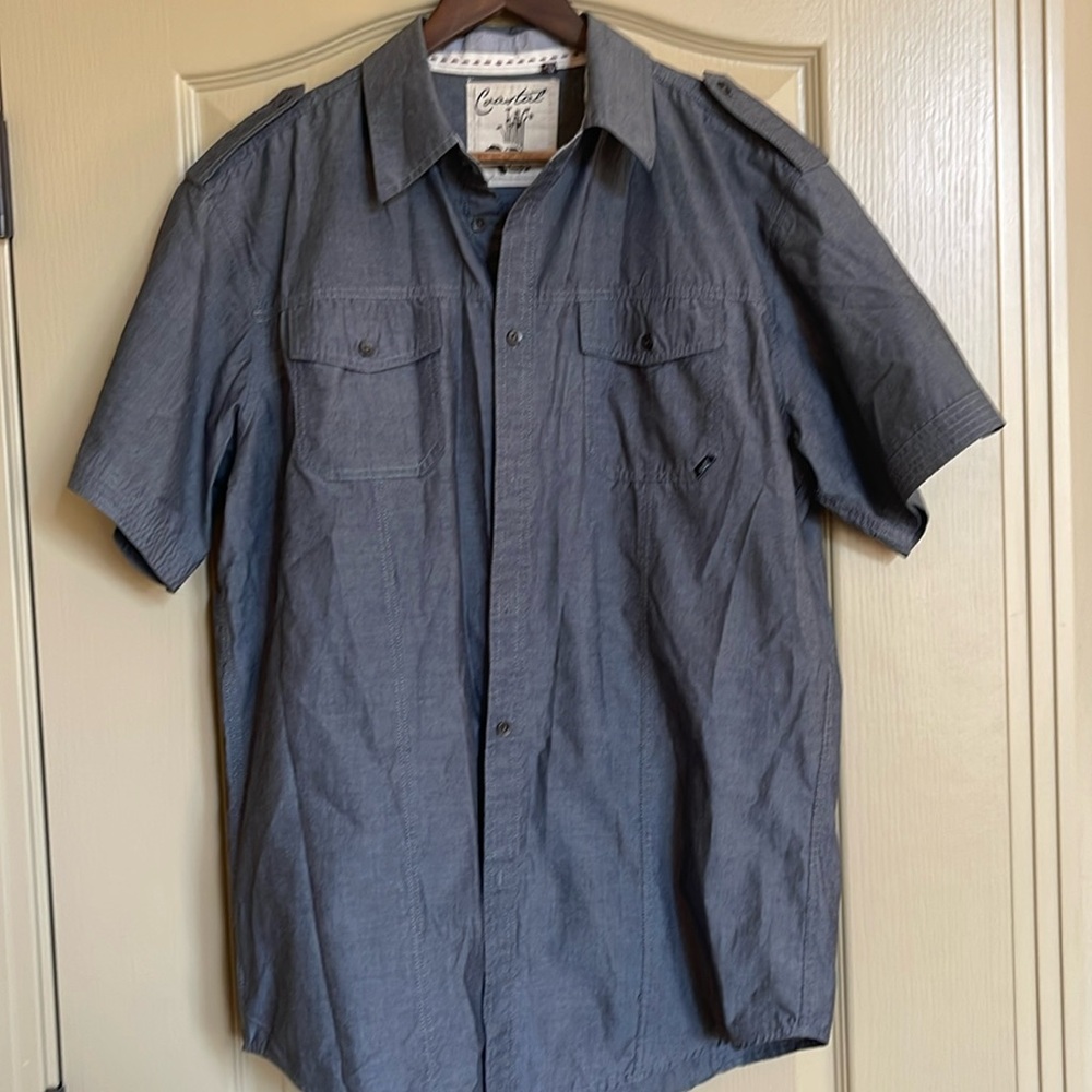 Men’s button up shirt.